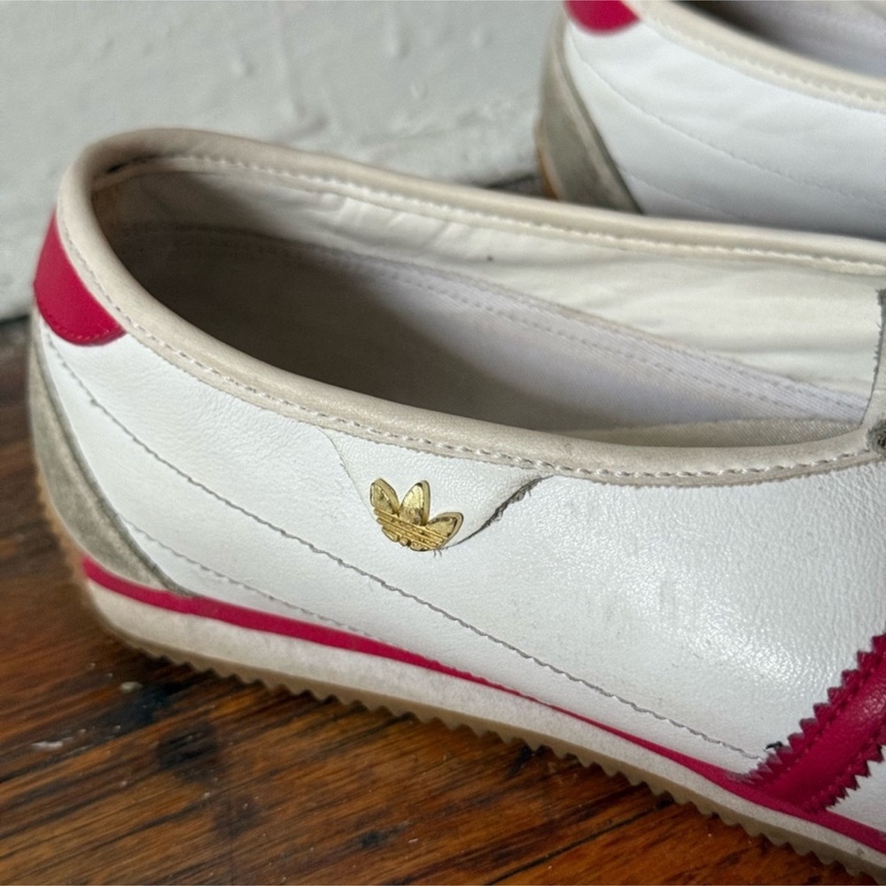 Adidas Women's White and Pink Sneakers - Picture 4 of 7